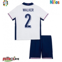 Camiseta Inglaterra Kyle Walker #2 Primera Equipación para niños Eurocopa 2024 manga corta (+ pantalones cortos)